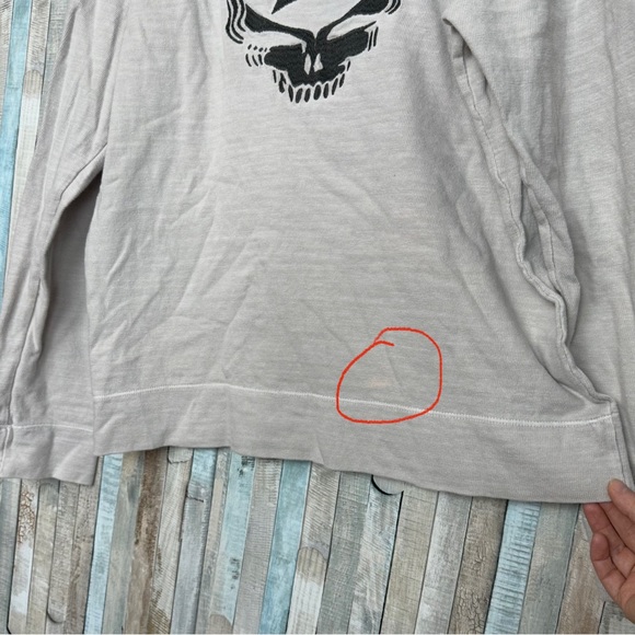 James Perse M Rare Grateful Dead Skull Standard Fit Pullover Hoodie Sweatshirt - Picture 7 of 10